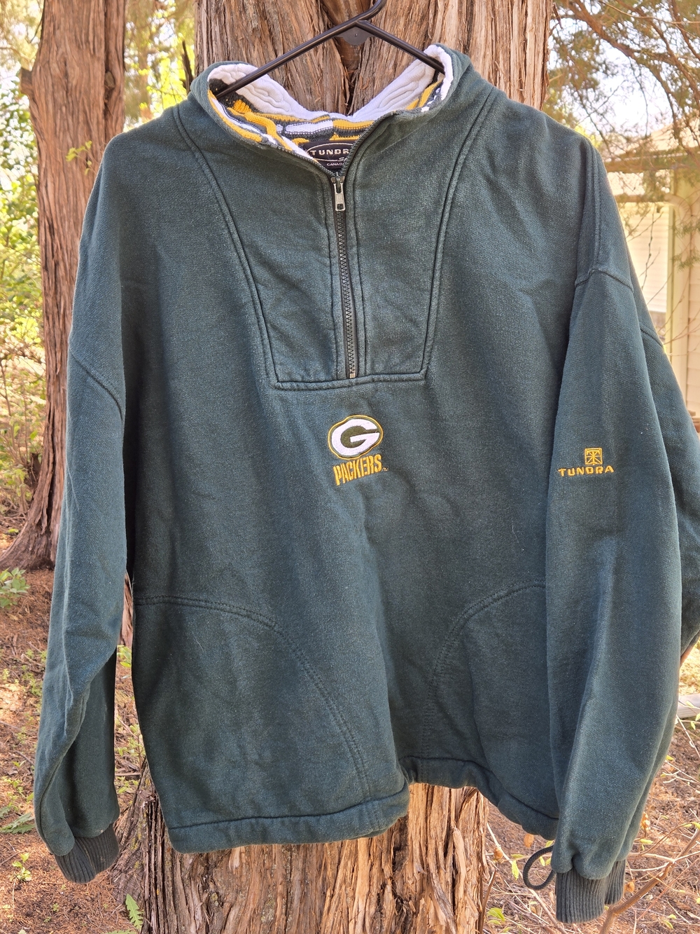 Vintage Tundra Green Bay Packers Knit Half-Zip Pullover Sweatshirt